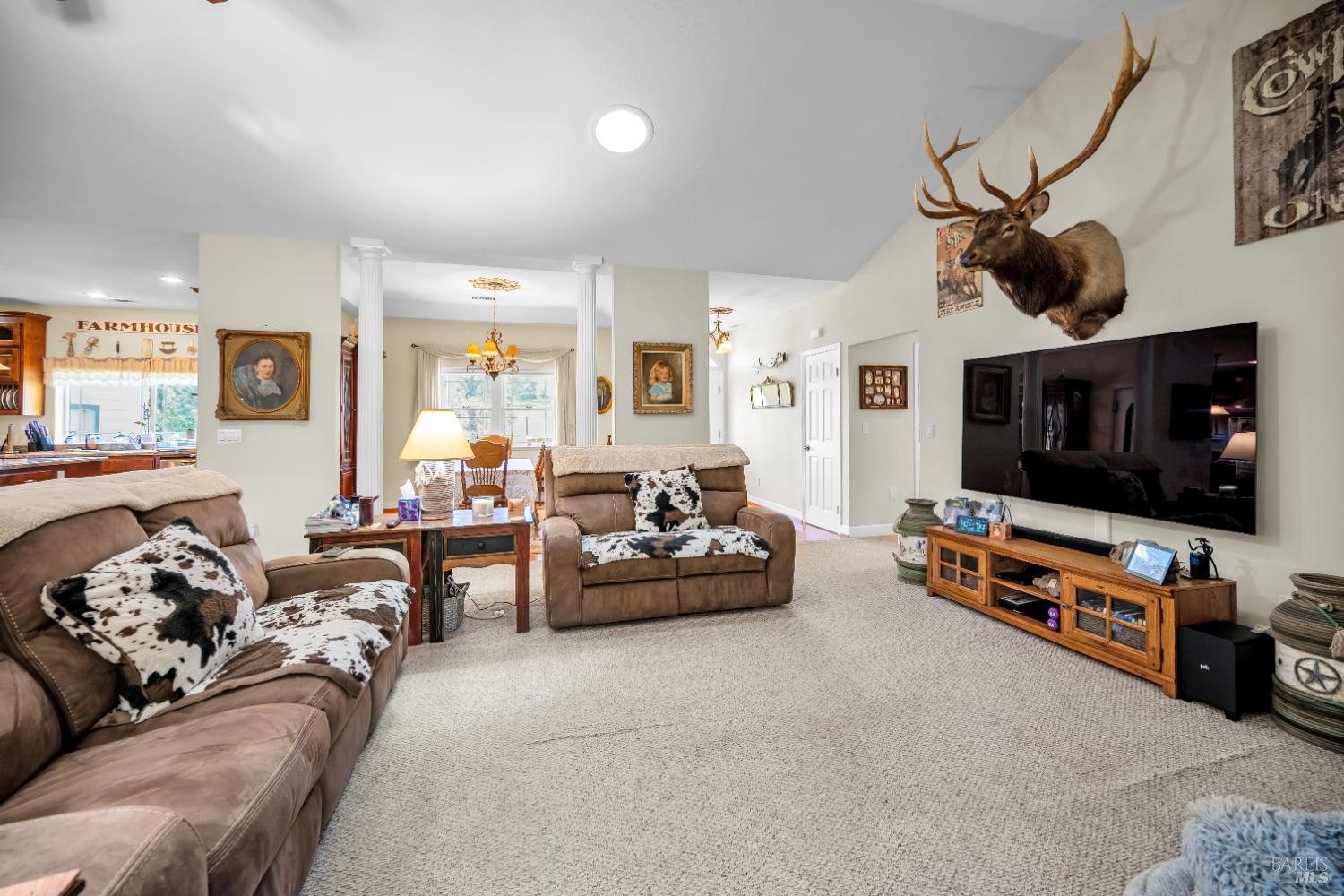 3970 Canyon Road Willits, CA 95490 - Photo 47 of 67 a living room with furniture and a flat screen tv