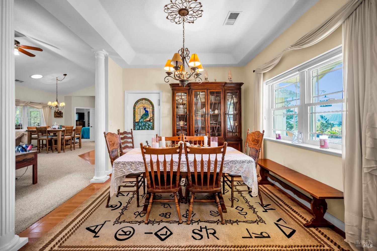 3970 Canyon Road Willits, CA 95490 - Photo 49 of 67 a view of a dining room with furniture window and wooden floor
