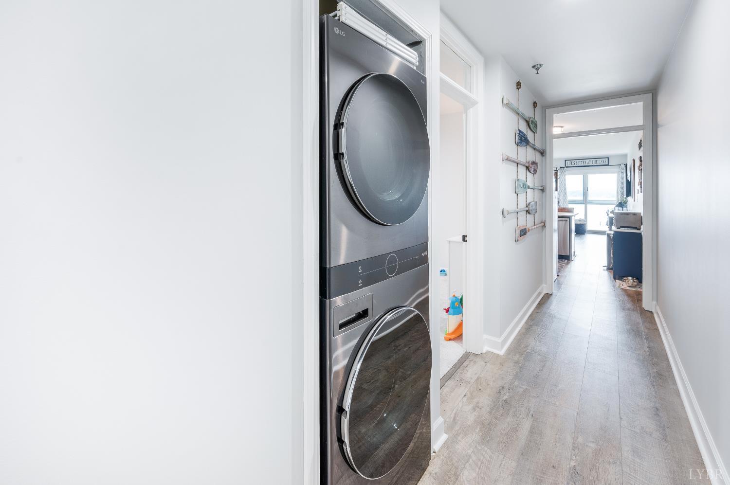 1245 Graves Harbor Trail, Unit 212 Huddleston, VA 24104 - Photo 37 of 60 a view of a hallway with washer and dryer
