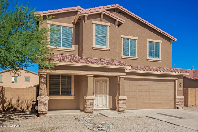 a front view of a house