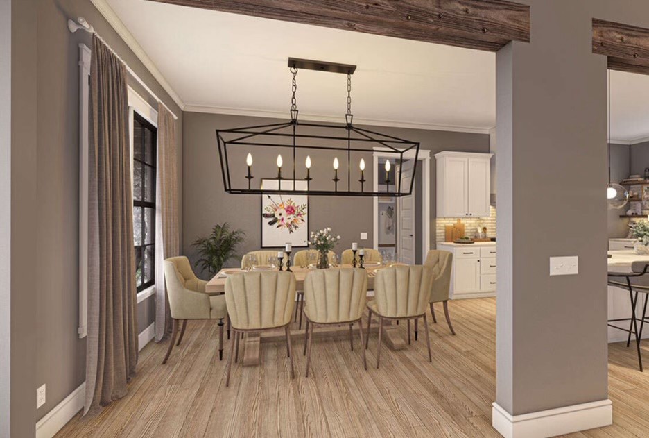 948 Jones Road New Waverly, TX 77358 - Photo 3 of 9 a view of a dining room with furniture and wooden floor