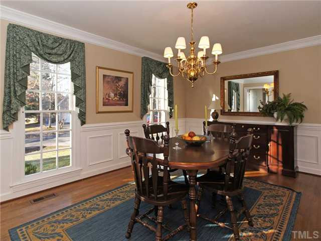 8316 Apple Orchard Way Raleigh, NC 27615 - Photo 9 of 25 Large dining with waynes coating, hardwoods and crown and smooth ceiling. Lots of added bonuses in this home! Dining Room