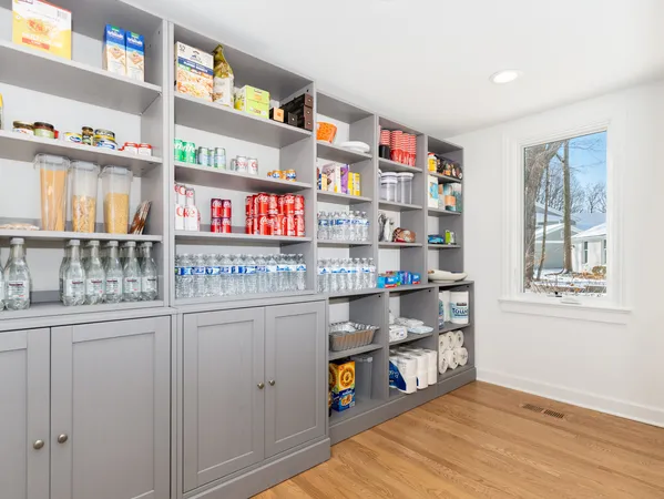 a room with storage and utility