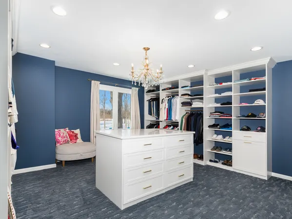 a view of a cabinet and a big room