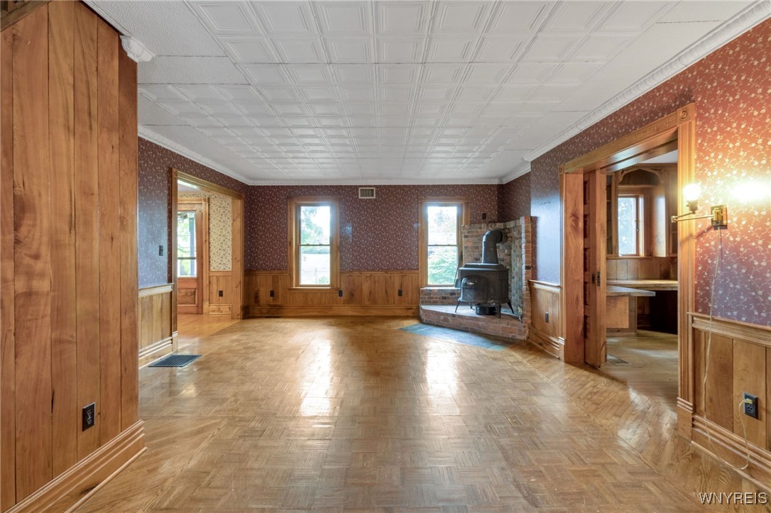 7745 Westphalinger Road Clarence, NY 14051 - Photo 8 of 50 main living room with parquet floors