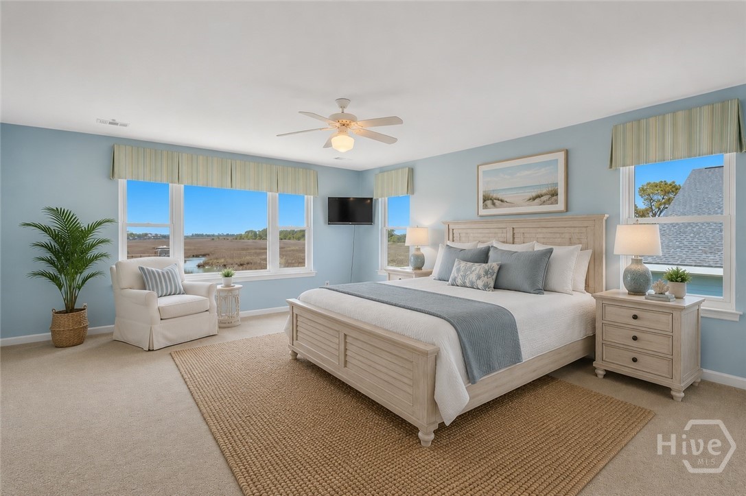 607 6th Street, Unit B Tybee Island, GA 31328 - Photo 27 of 69 Virtually Staged Primary Bedroom