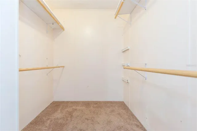 a view of small space with empty racks