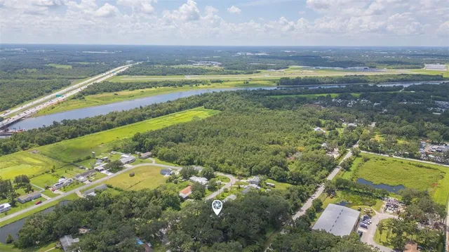 an aerial view of residential building with outdoor space