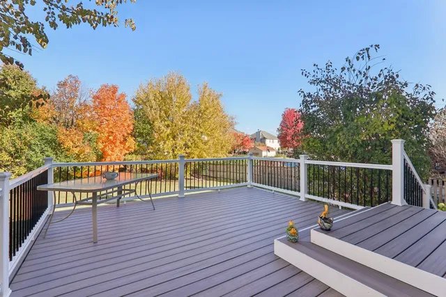 a view of deck with seating space