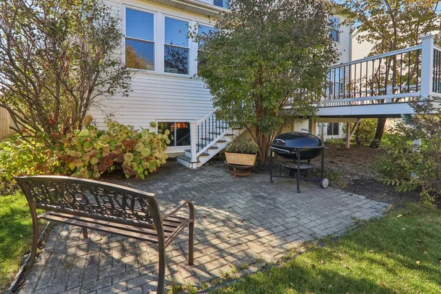 a view of a chairs setting on the deck