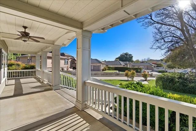 a view of a city from a balcony