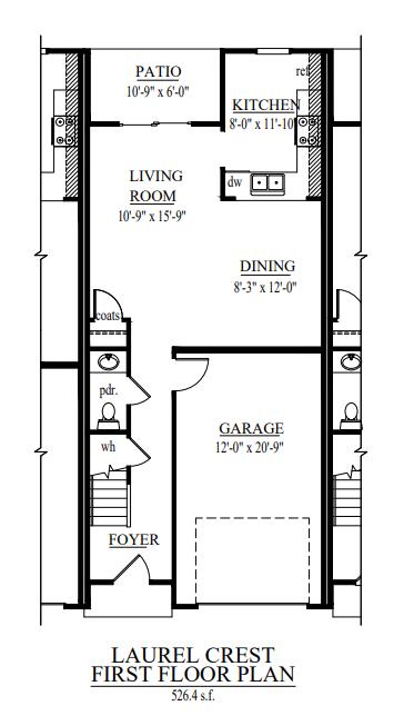 5370 Indian Grave Road Southwest Roanoke, VA 24018 - Photo 15 of 16 Laurel Crest First Floor Plan - 3B