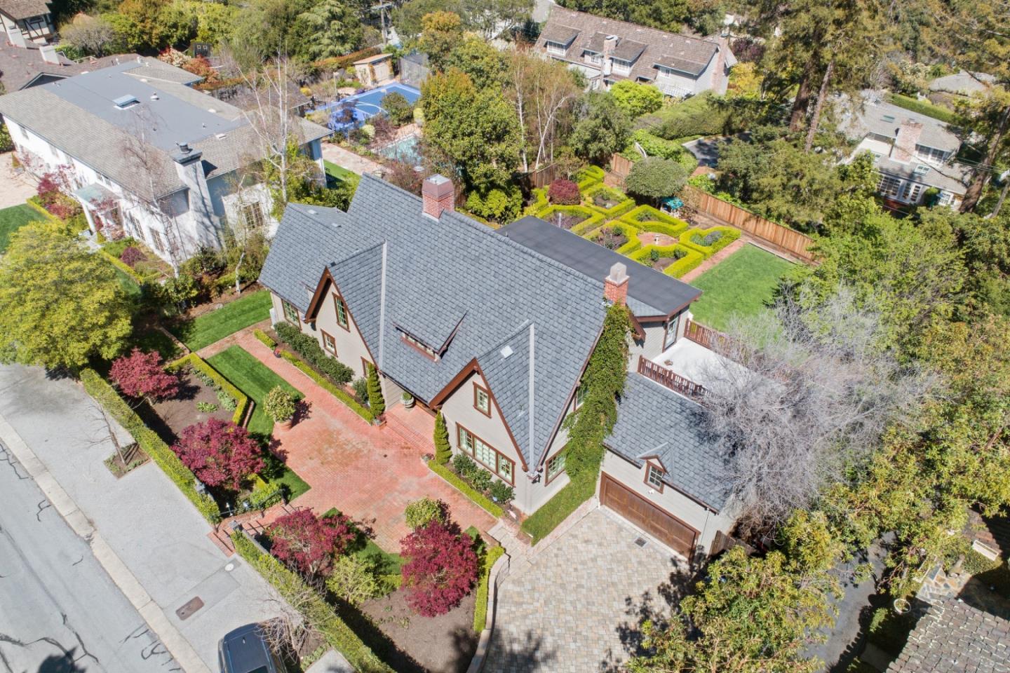426 El Arroyo Road Hillsborough, CA 94010 - Photo 50 of 50 an aerial view of a house