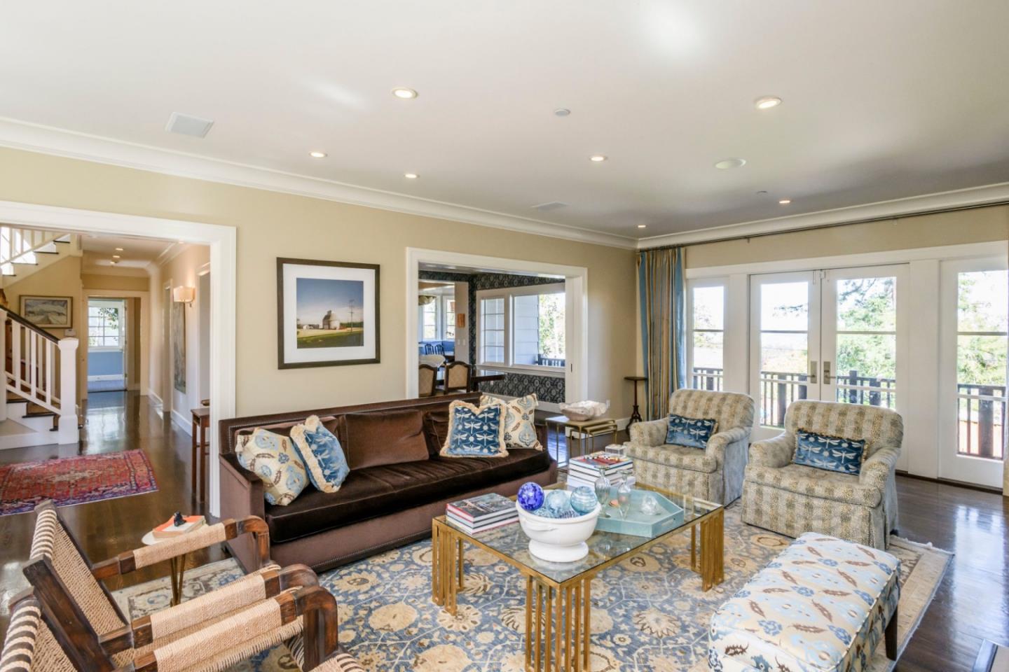 426 El Arroyo Road Hillsborough, CA 94010 - Photo 9 of 50 a living room with furniture and a large window