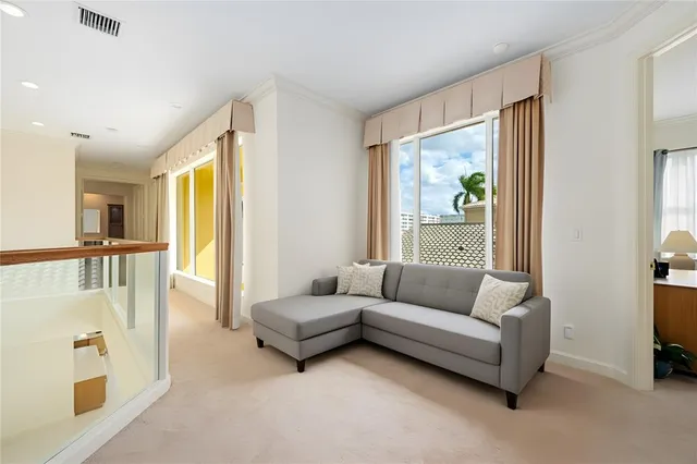 a spacious bathroom with a double vanity sink and a mirror
