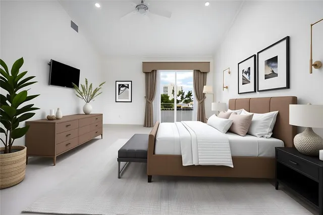 a view of a house with sitting area and garden