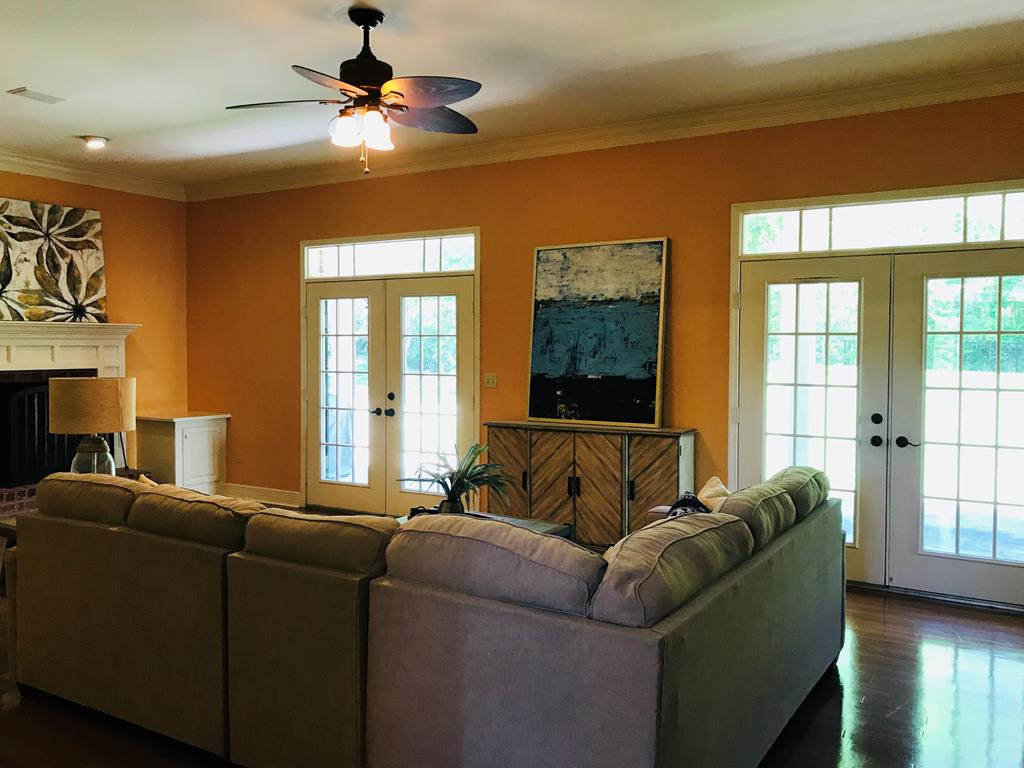 Den with French Doors