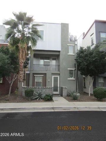 a front view of a house