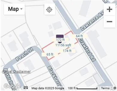 a front view of a building with parking space