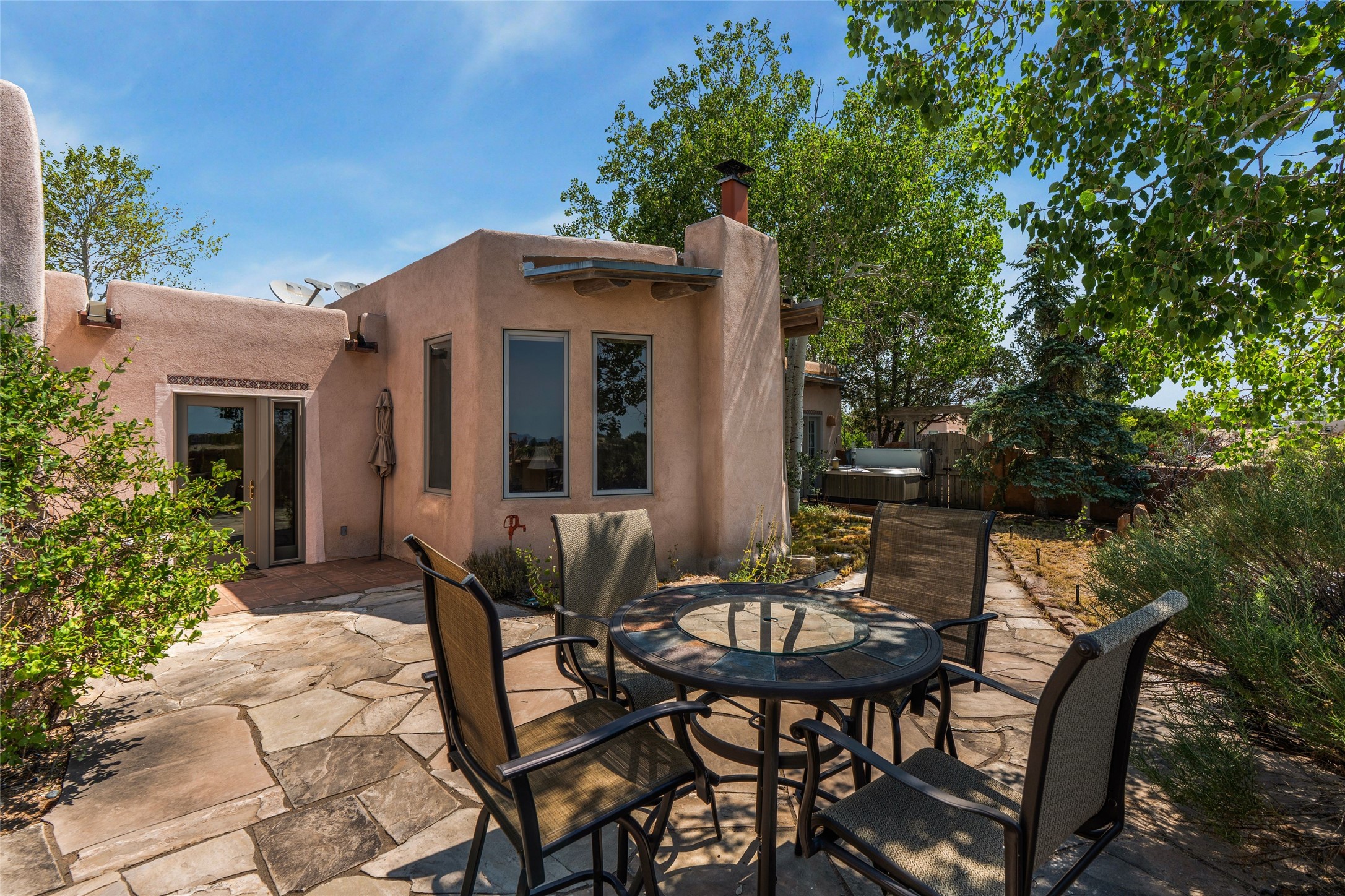 88 Monte Alto Road Santa Fe, NM 87508 - Photo 15 of 43 Back Patio (Looking at Living & Dining Rooms)