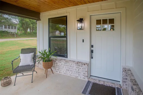 a view of an outdoor space with seating area