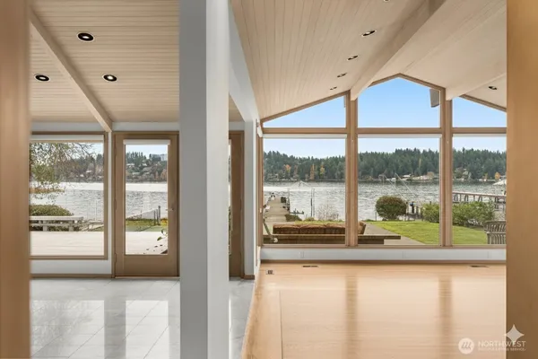 a view of a large window with an outdoor space