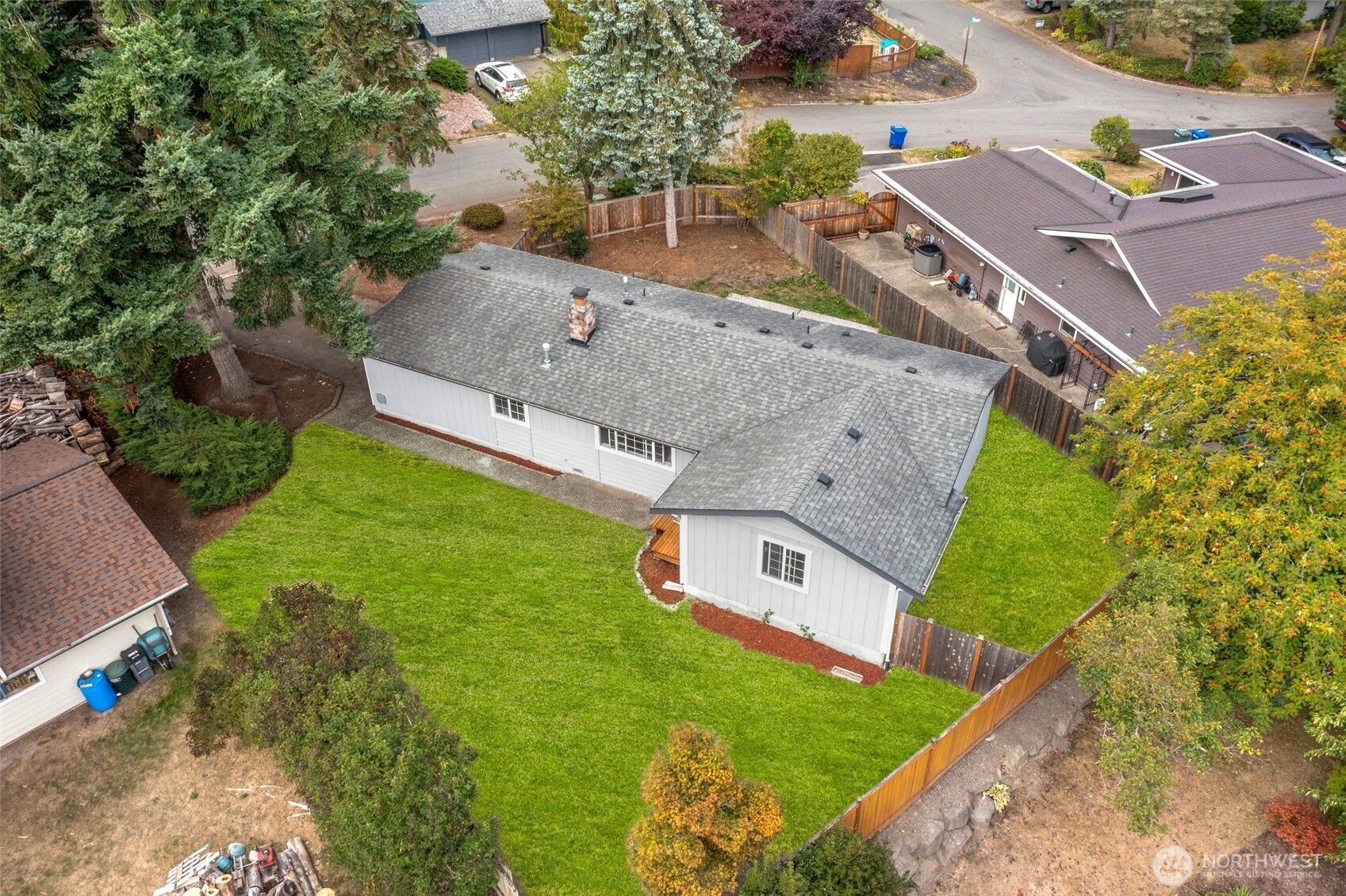 15028 108th Place Northeast Bothell, WA 98011 - Photo 26 of 26 an aerial view of a house with a garden