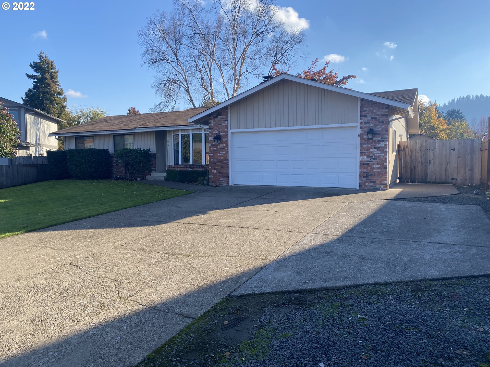a house that has a tree in front of it