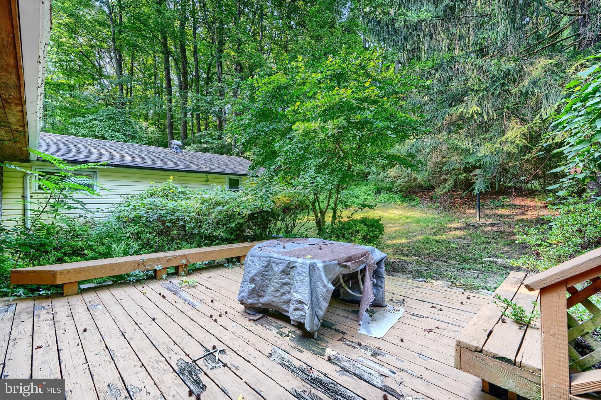 6065 Poplar Road St. Leonard, MD 20685 - Photo 5 of 50 a view of a wooden deck with a yard