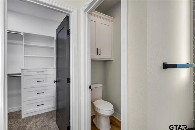 a bathroom with a toilet and a sink