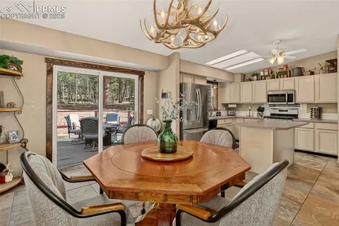 a living room with furniture ceiling fan and a rug