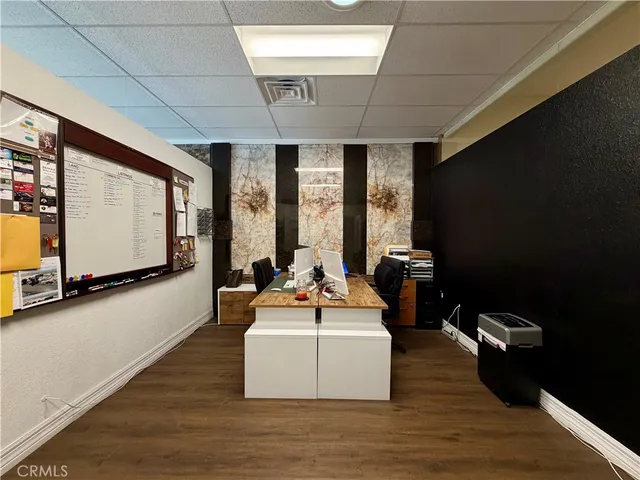 a view of a lobby with furniture