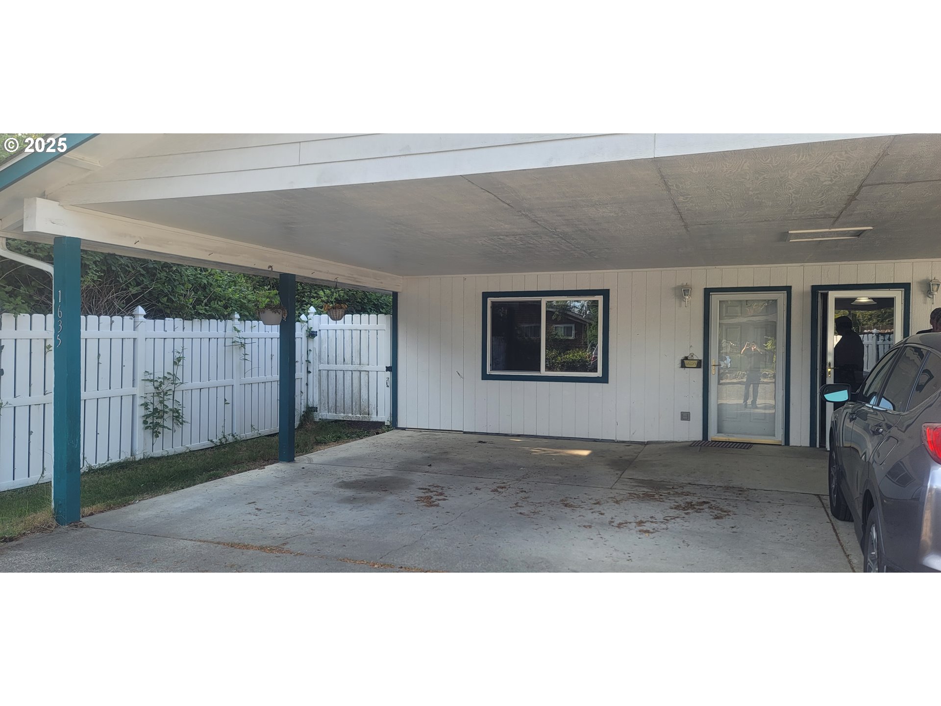 a view of a backyard