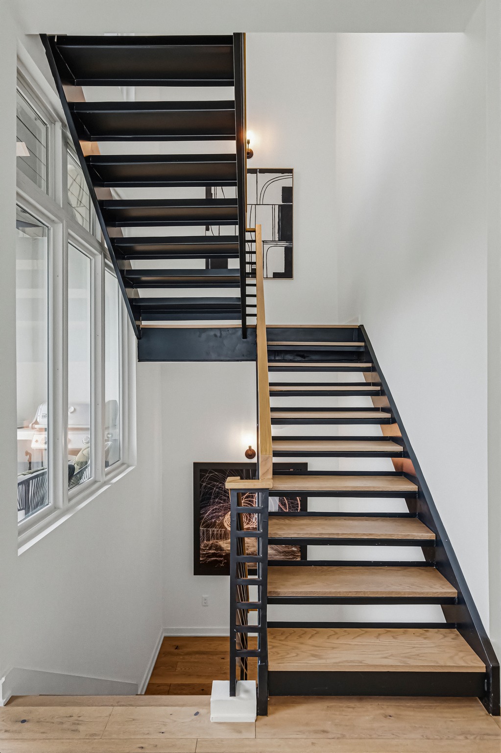 2512 Watkins Way Austin, TX 78746 - Photo 22 of 40 Stunning metal rail open staircase