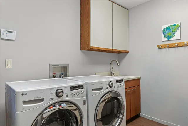 a view of a golf course with a house