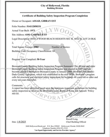 $1,690,000 | 6101 Garfield Street, Hollywood, FL 33024