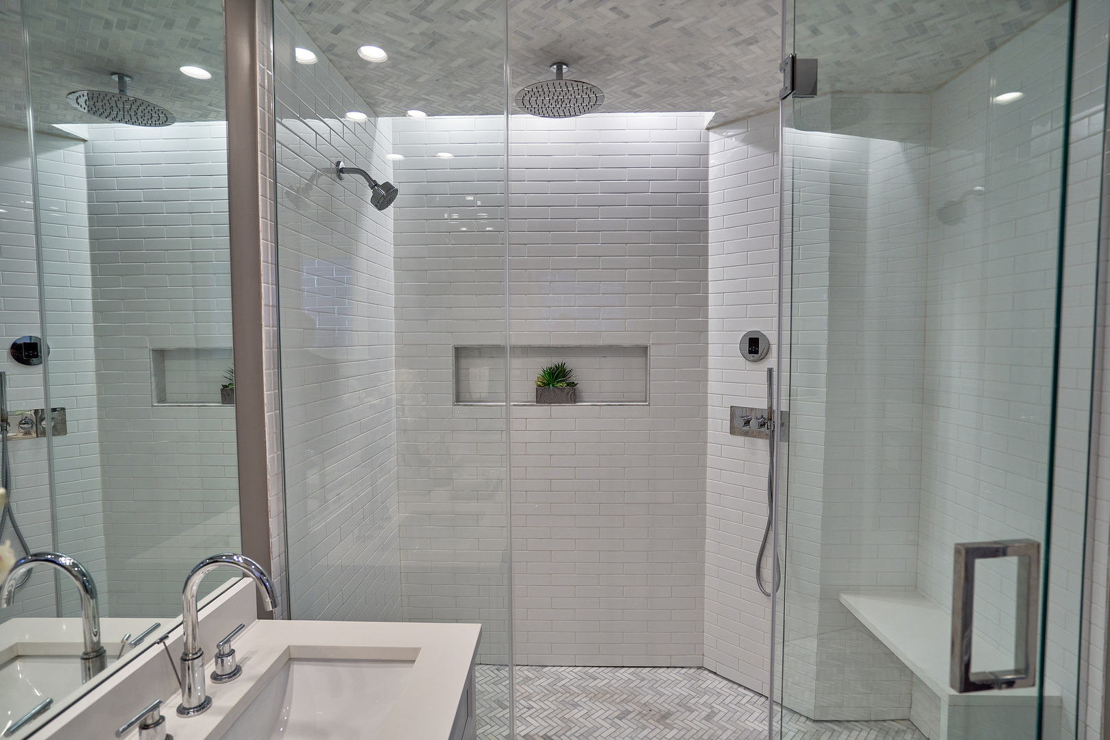 3044 North Racine Avenue, Unit 2 Chicago, IL 60657 - Photo 19 of 27 a bathroom with a shower and a sink