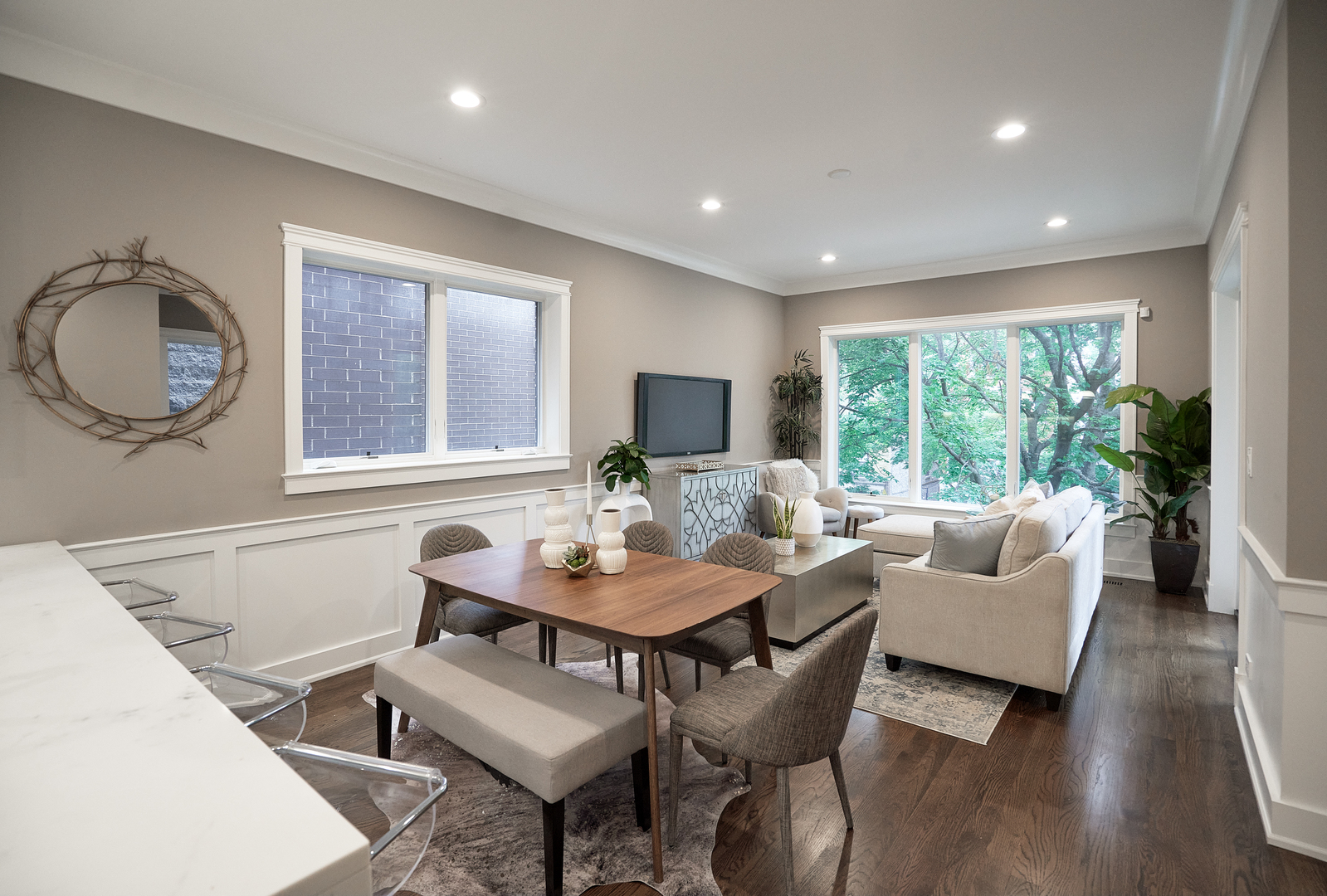 3044 North Racine Avenue, Unit 2 Chicago, IL 60657 - Photo 10 of 27 a view of a dining room with furniture and wooden floor