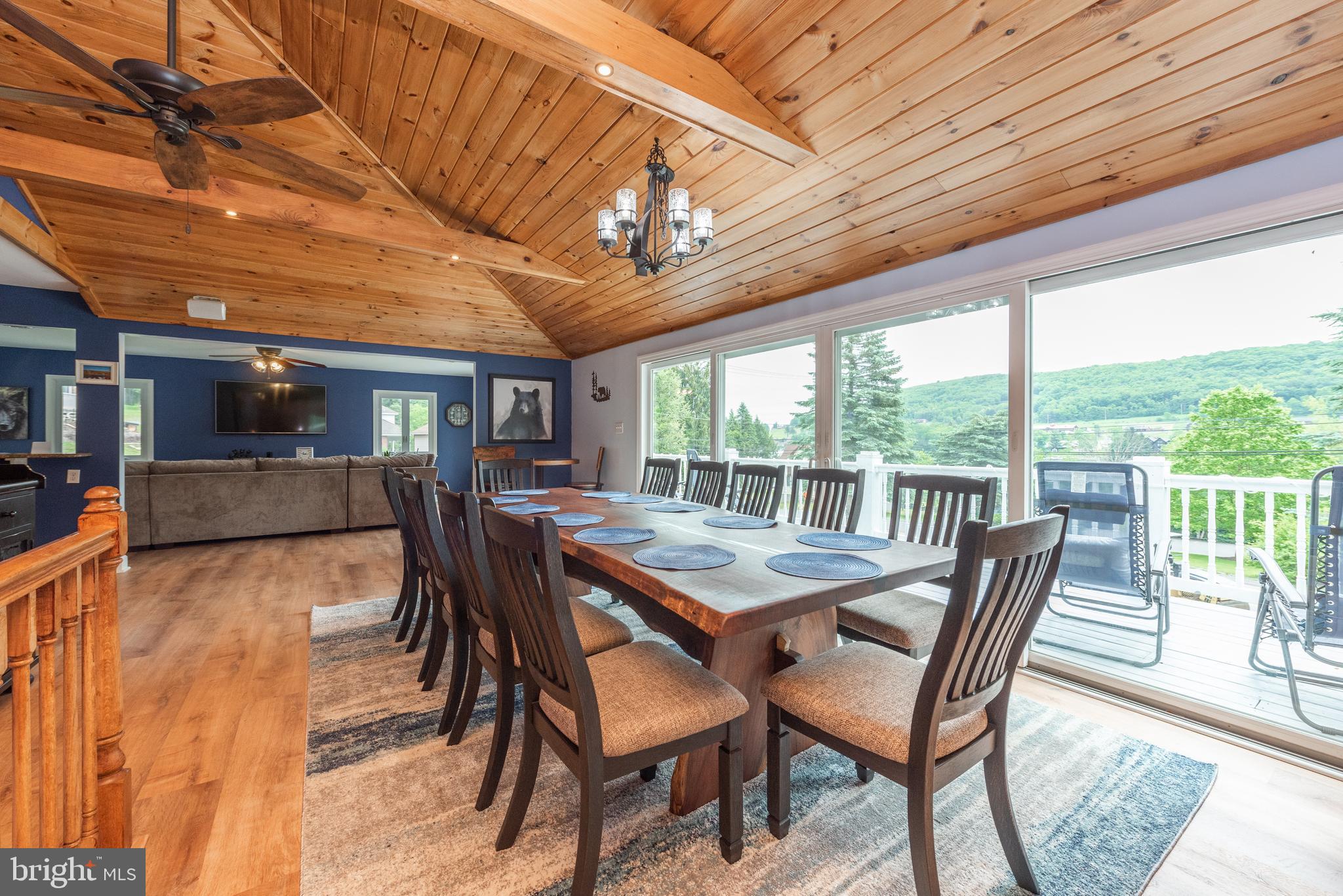 926 Marsh Hill Road McHenry, MD 21541 - Photo 15 of 70 a dining room with furniture window wooden floor and garden view