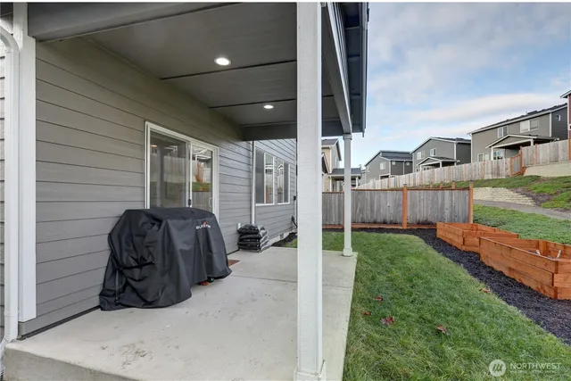 a view of backyard space and deck