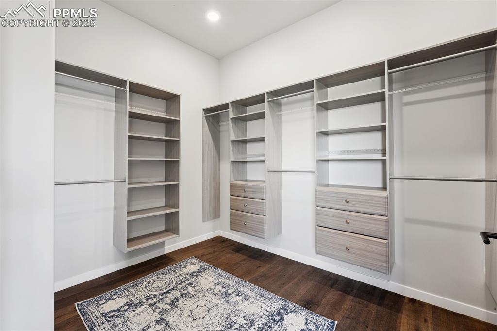 24365 Murphy Road Calhan, CO 80808 - Photo 28 of 48 a view of walk in closet with empty racks