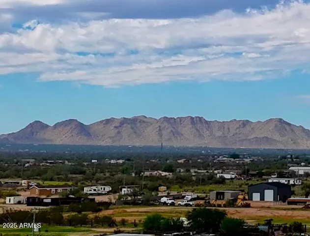 a view of city and mountain