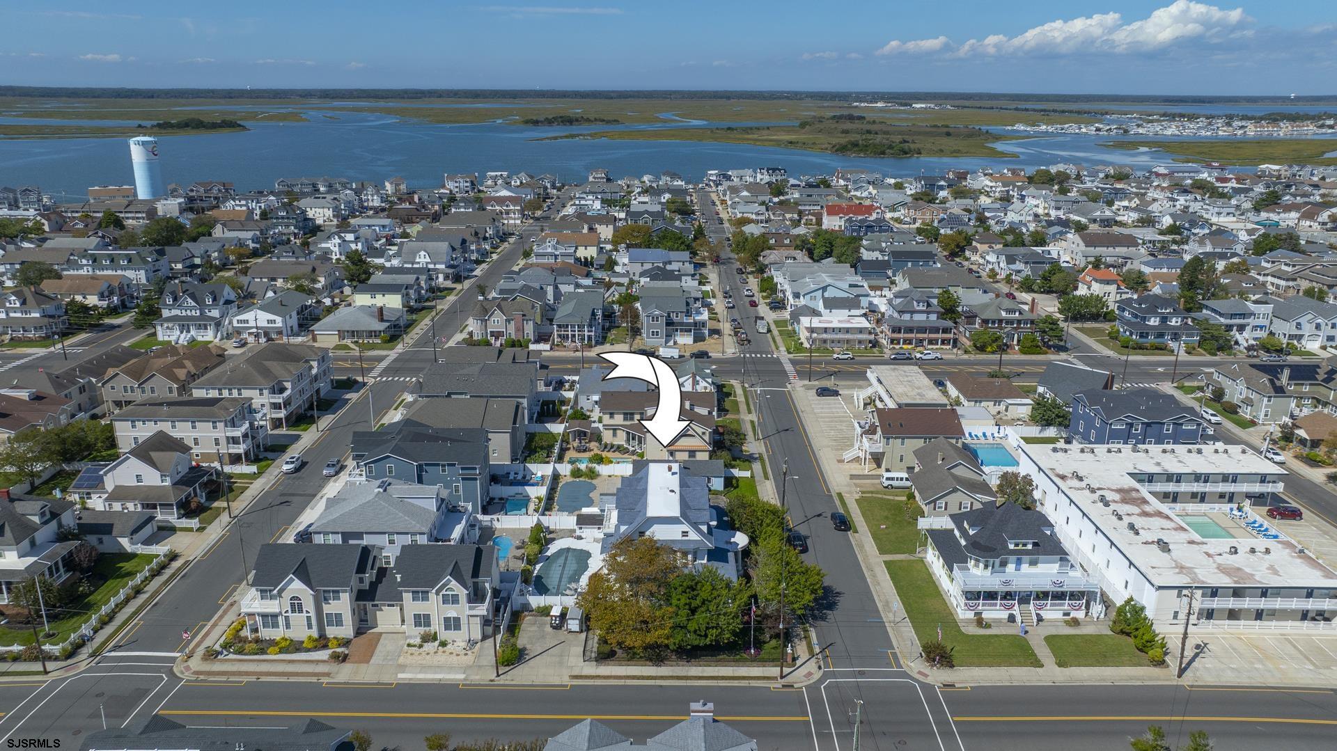 216 East Fern Road Wildwood Crest, NJ 08260 - Photo 85 of 93 an aerial view of residential building and lake