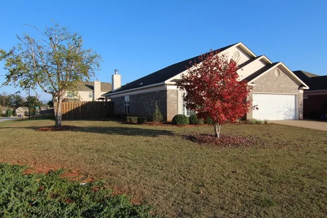 a backyard of a house