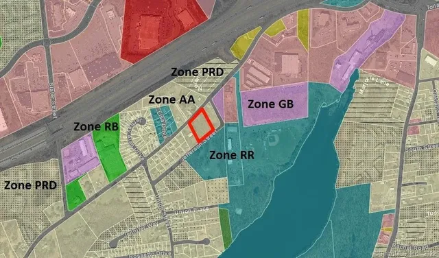 with sign that is on the side of a building