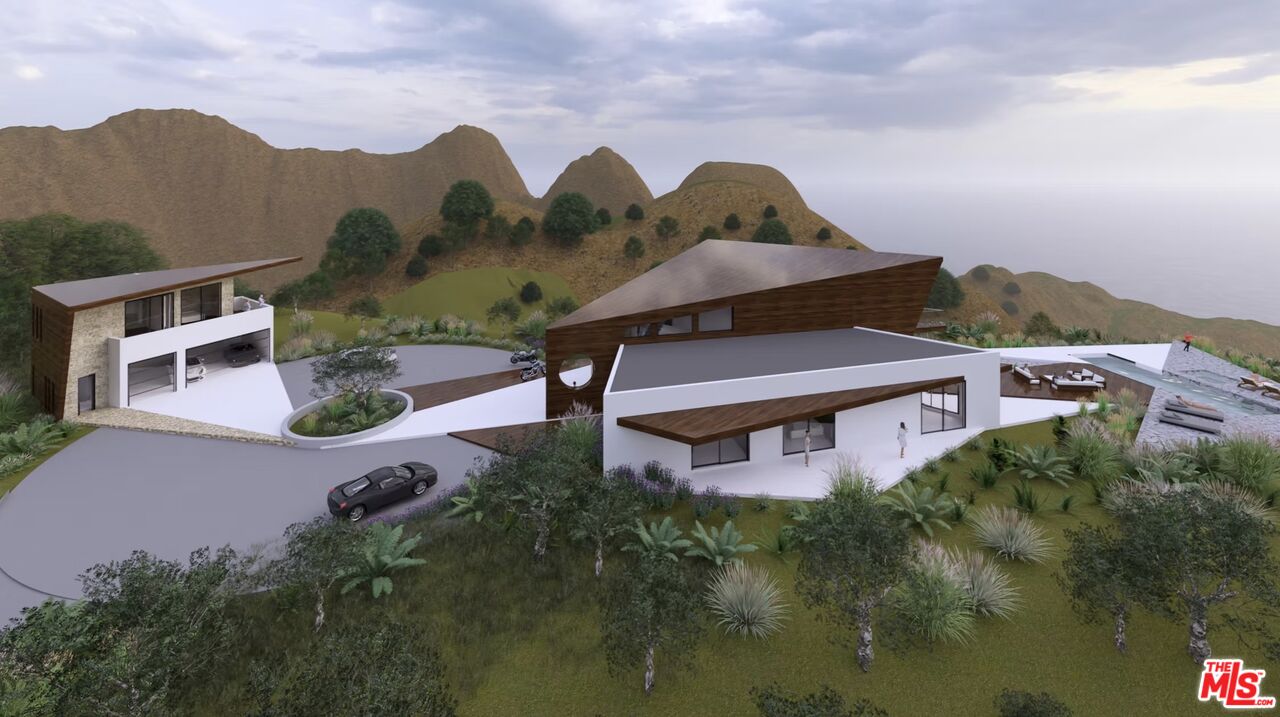 3030 Encinal Canyon Road Malibu, CA 90265 - Photo 5 of 12 a aerial view of a house with pool lake view and mountain view