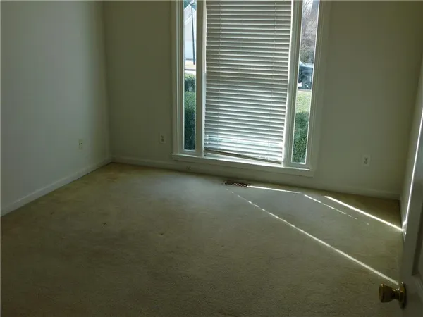 an empty room with a window