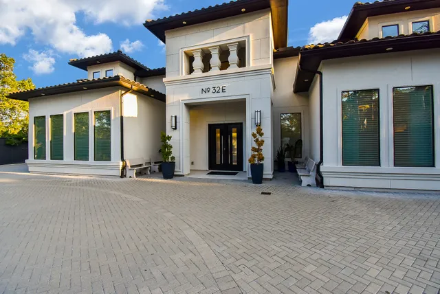 a view of pool with outdoor seating