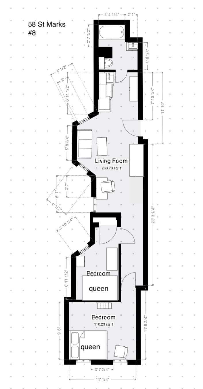 58 St Marks Place, Unit 8 Manhattan, NY 10003 - Photo 10 of 10 Floor Plan