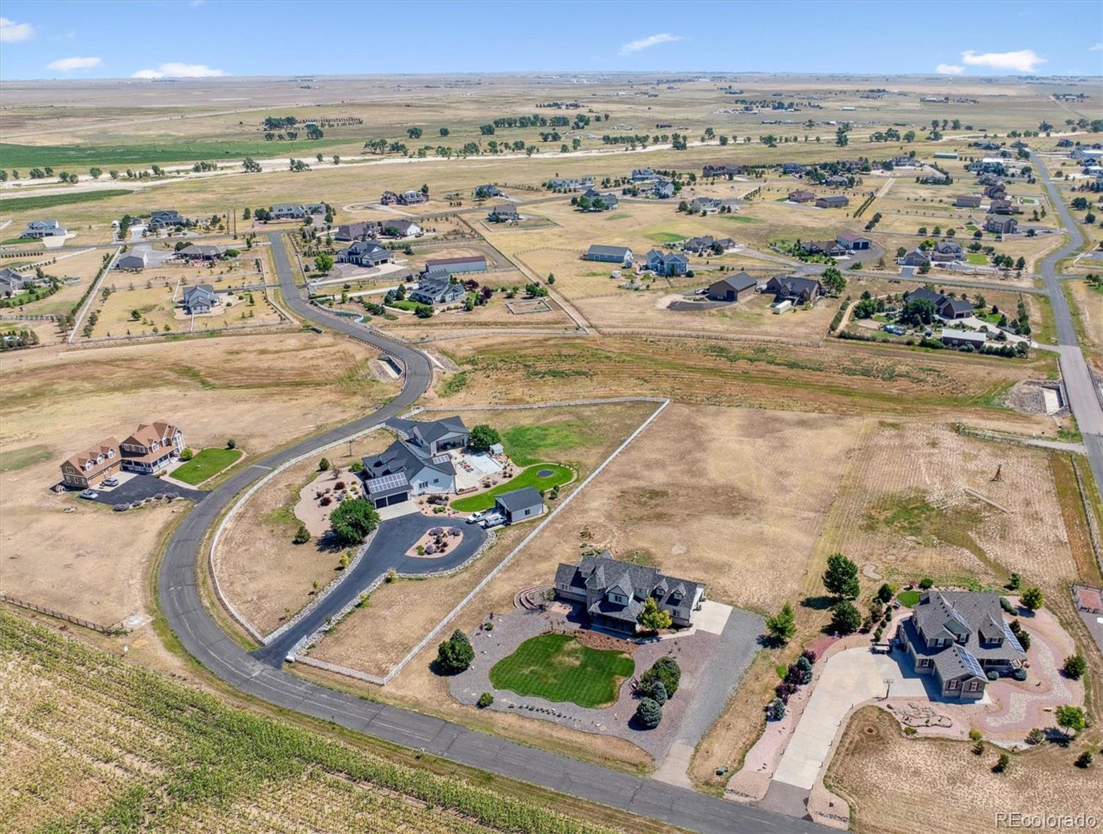 724 Imboden Road Watkins, CO 80137 - Photo 45 of 50 an aerial view of a house with a ocean view